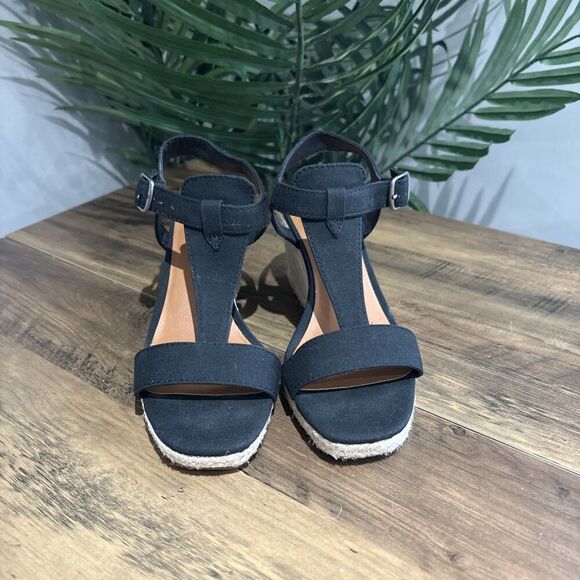 Lucky Brand Millinda Canvas Espadrille Wedge Sandals Size 6.5 - Picture 2 of 7